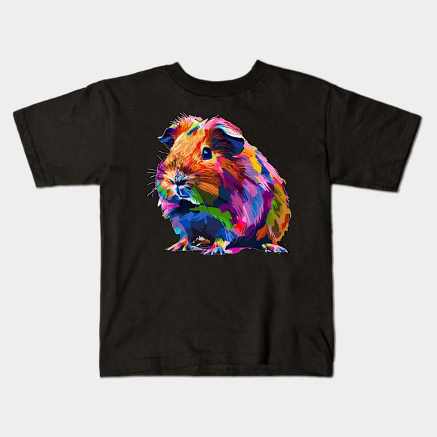 Guinea Pig Colorful Pop Art Design for Animal Lover Kids T-Shirt by karishmamakeia